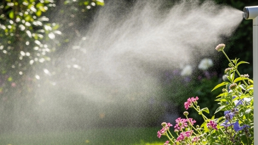 Purchase and install fog sprinkling in Tehran Gostar Gostar